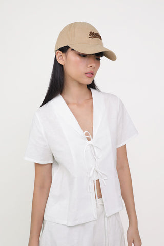 Miley Tie Front Linen Shirt