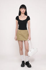 Alanis Ribbon Sleeve Padded Top