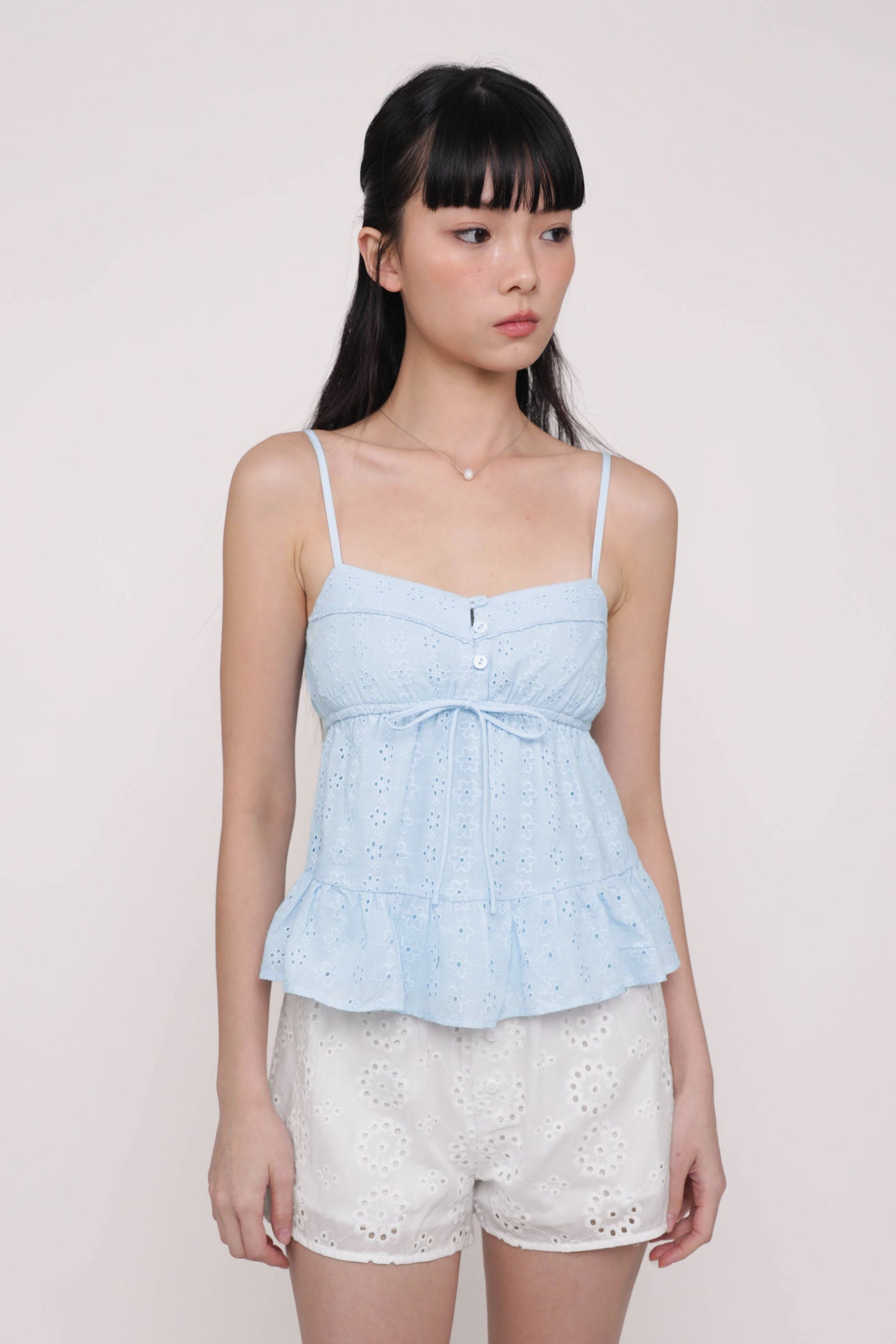 Lenora Babydoll Top (Eyelet) The Tinsel Rack