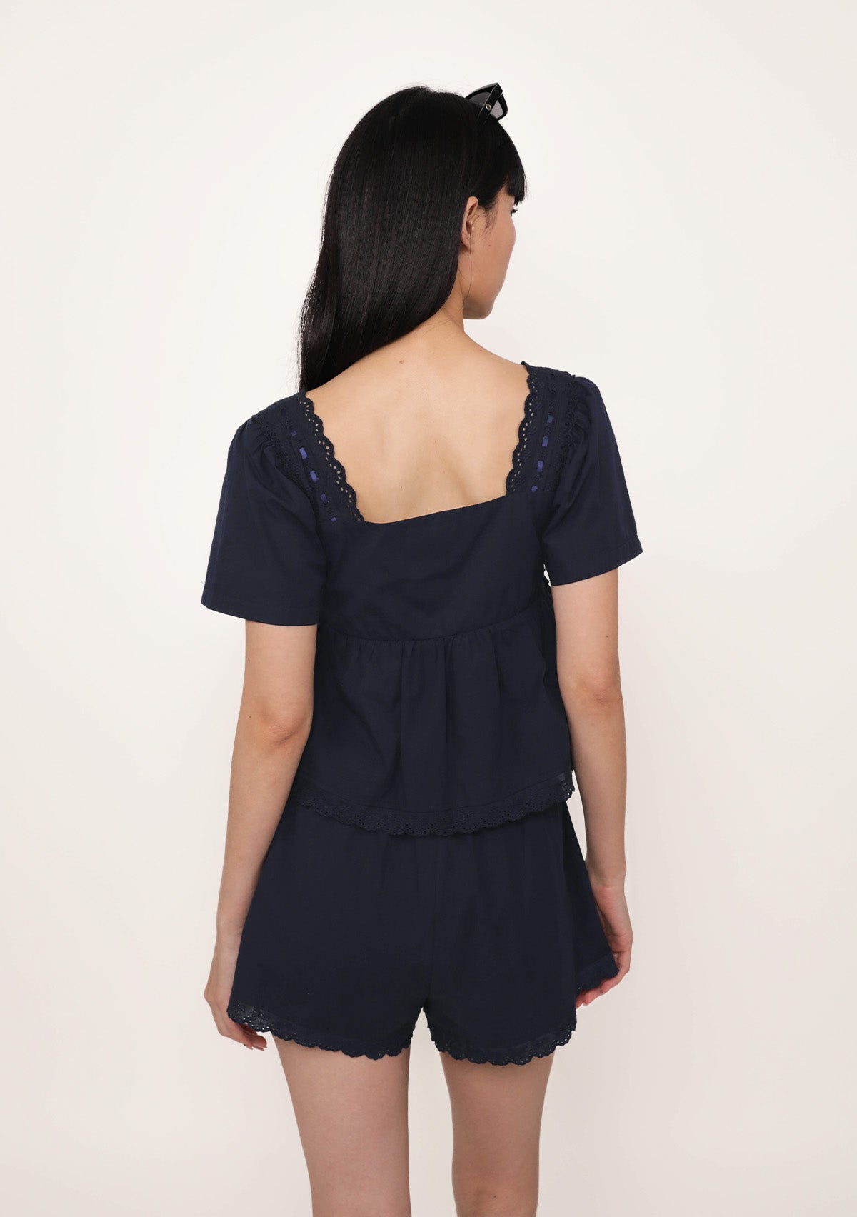 Savina Lace Trim Shorts (Ribbon Embroidery) – The Tinsel Rack