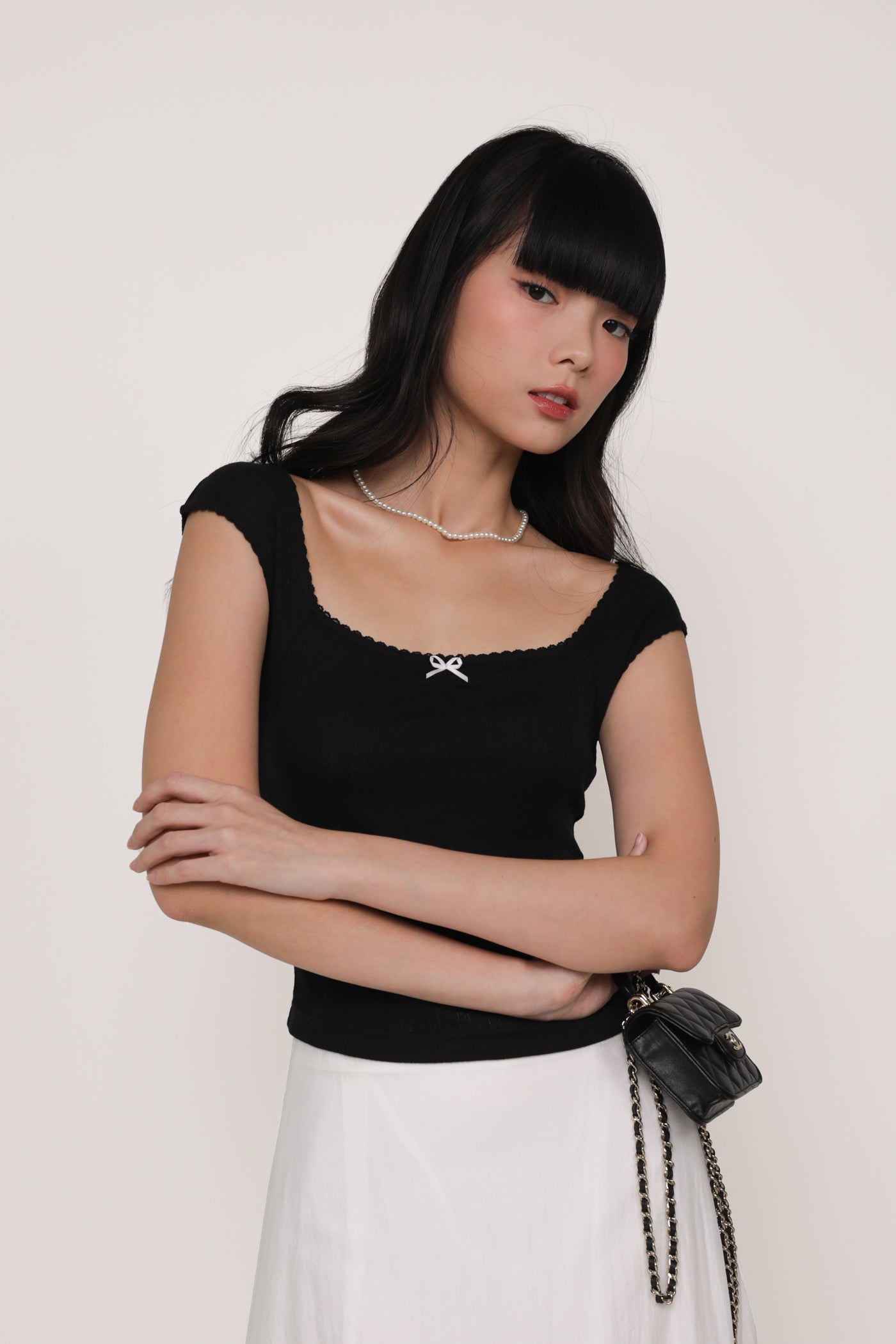 Nikolas Lounge Ribbon Basic Top – The Tinsel Rack