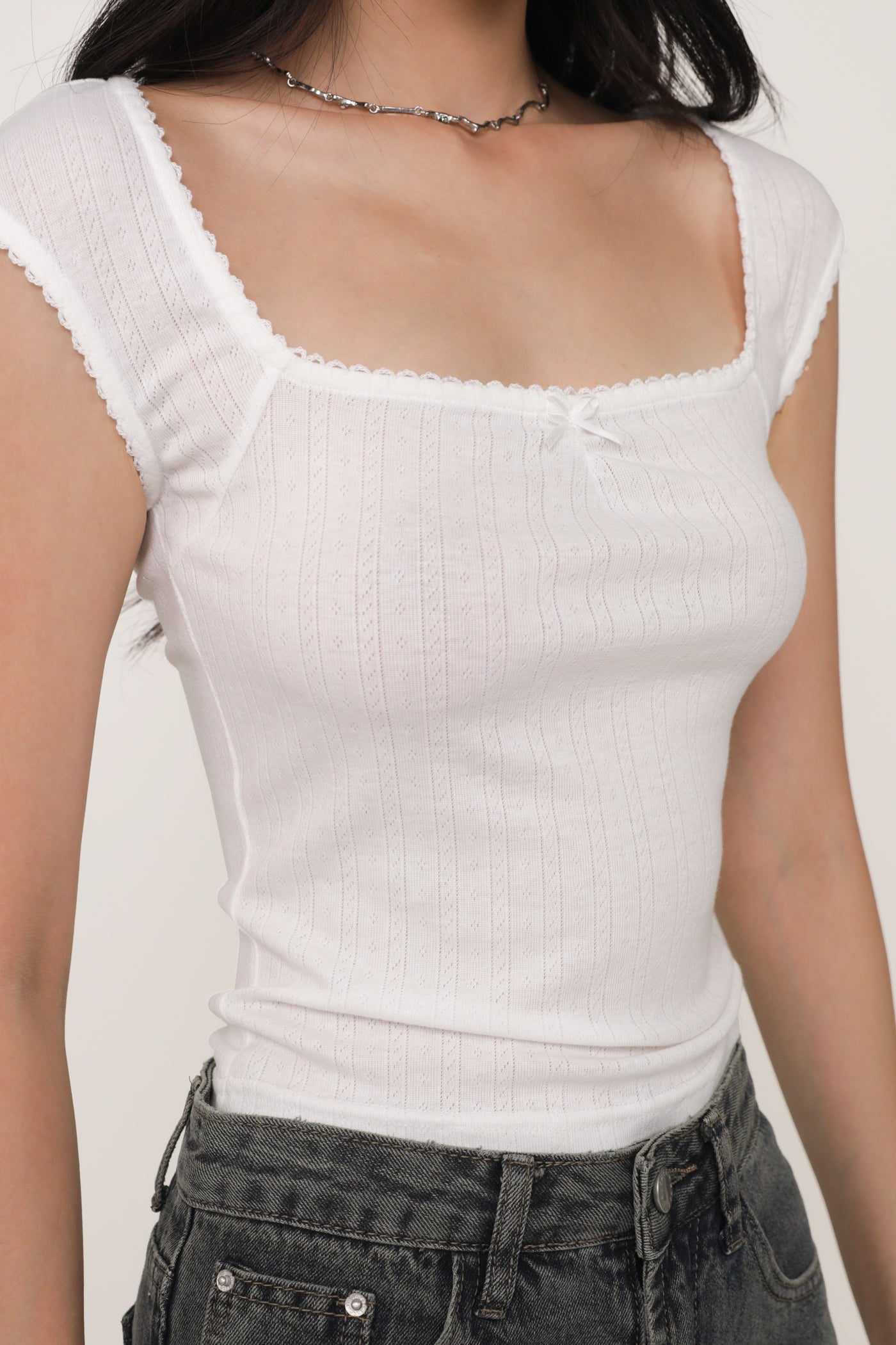 Nikolas Lounge Ribbon Basic Top – The Tinsel Rack