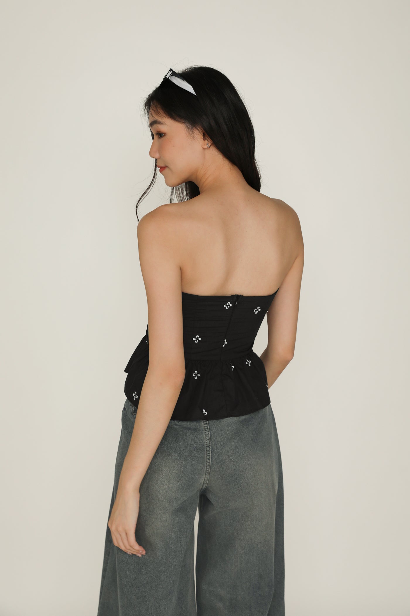 Nina Embroidery Padded Babydoll Tube Top – The Tinsel Rack