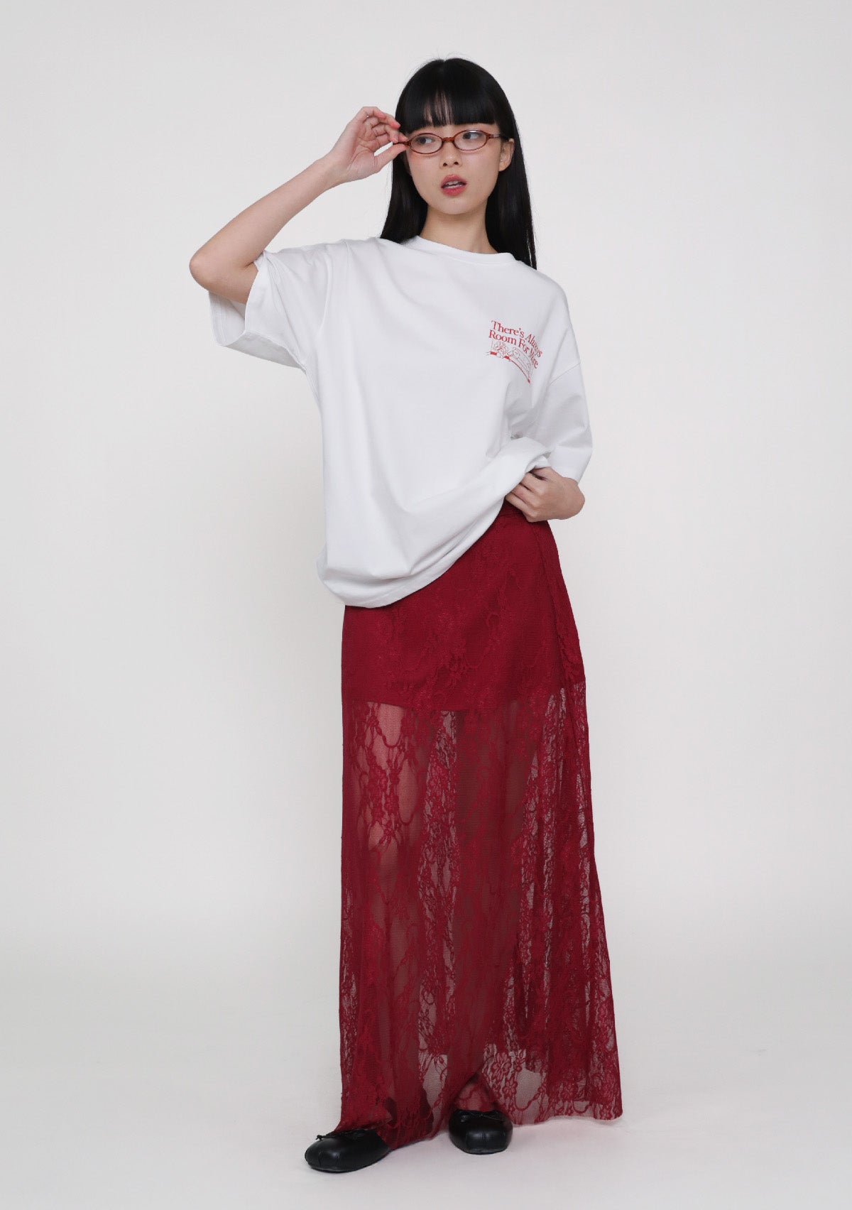 Noir Lace Overlay Maxi Skirt – The Tinsel Rack