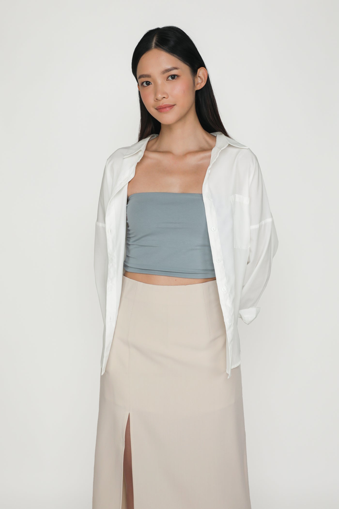 Nyla Front Slit Midi Skirt – The Tinsel Rack