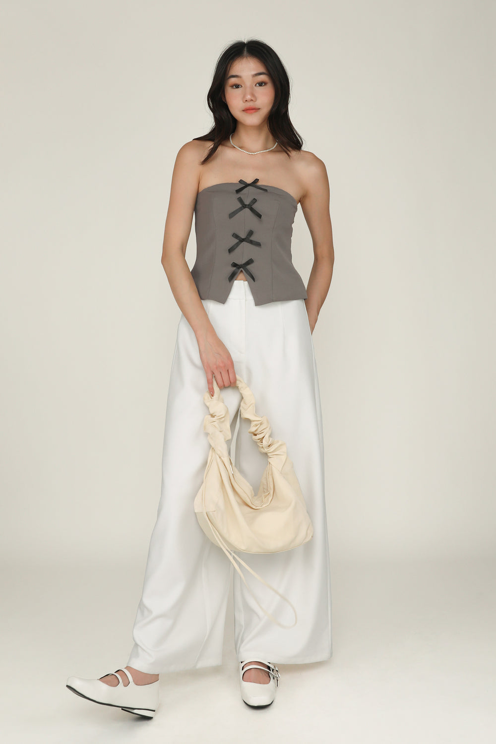 Olea Ribbon Tube Padded Top