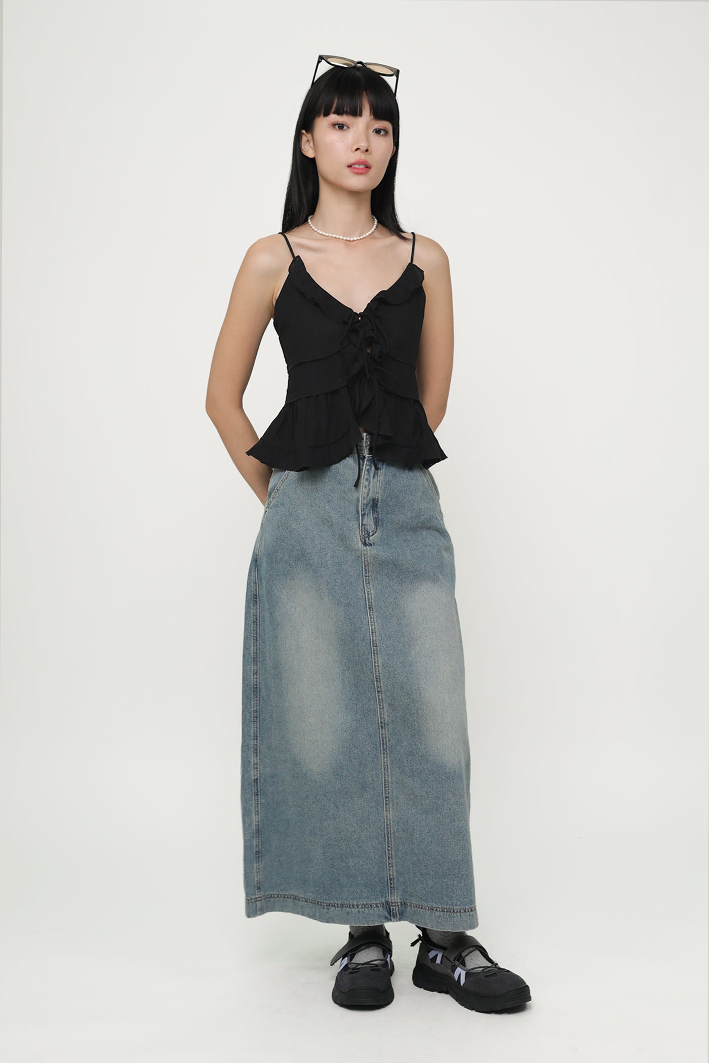 Regular Thea Denim Flare Skirt – The Tinsel Rack