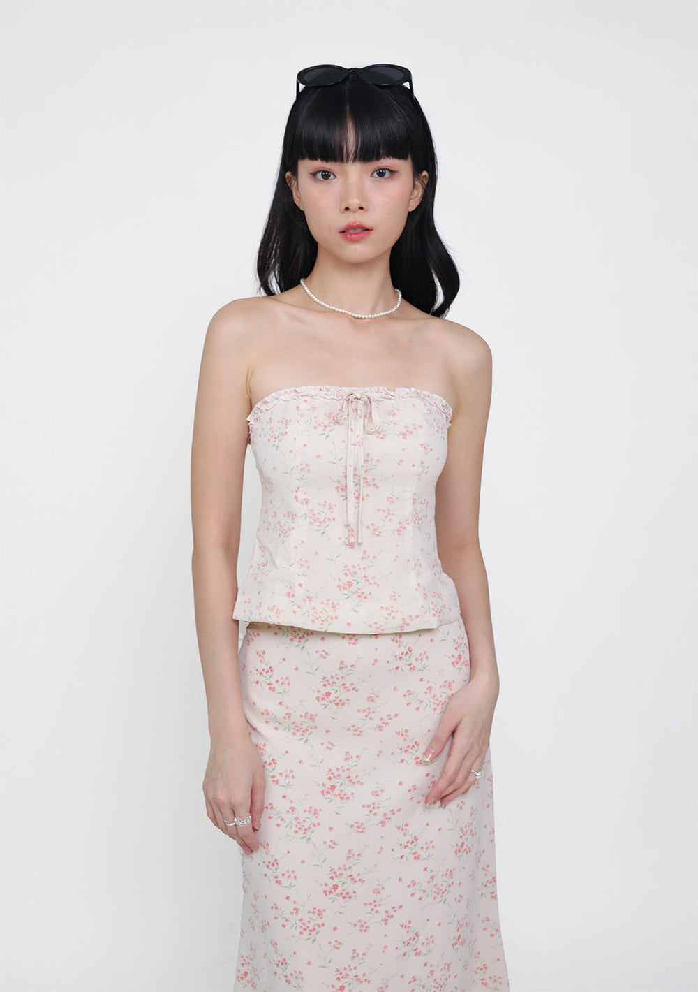 Feya Ruffles Tube Top (Floral)