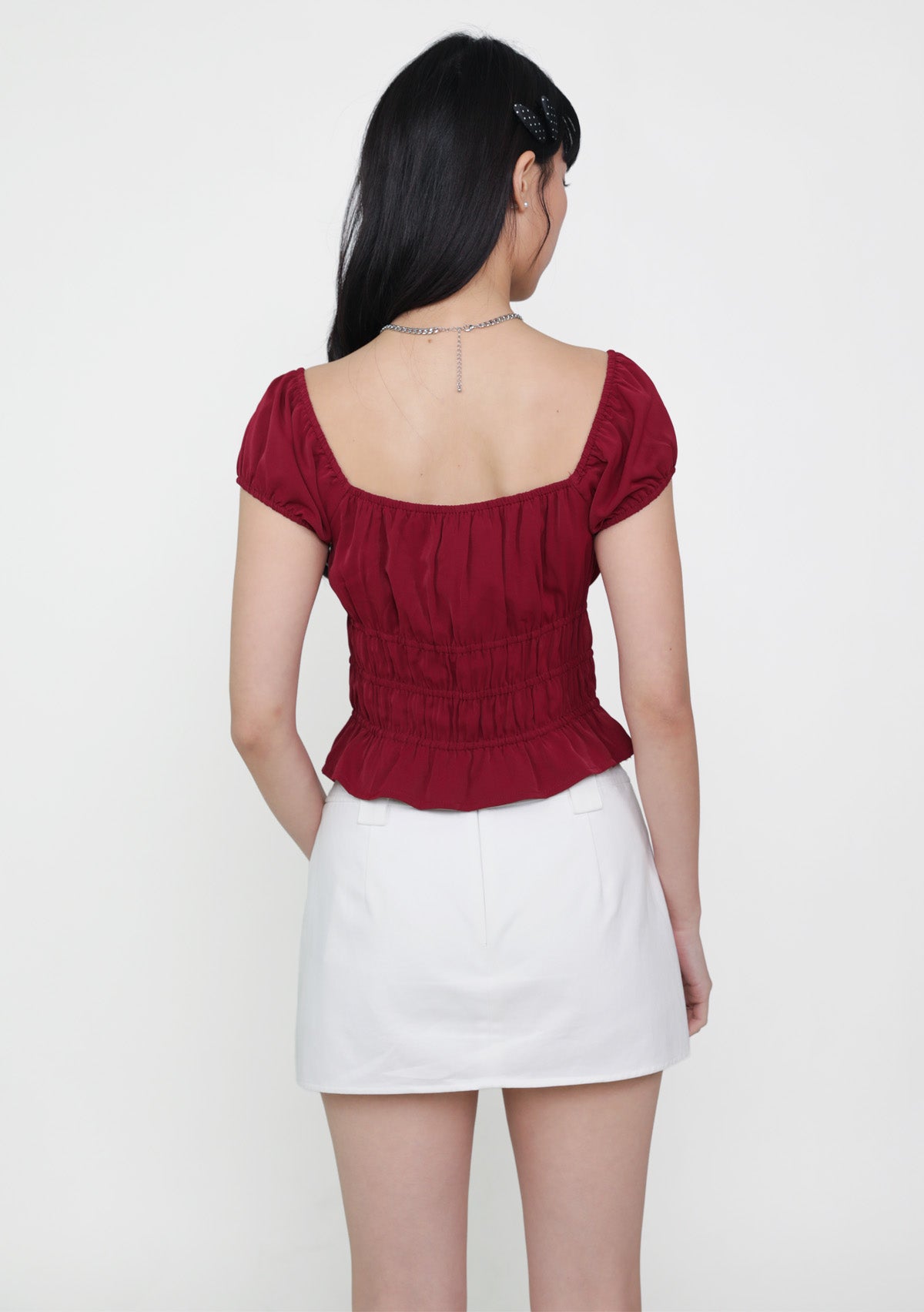 Lyra Ribbon Shirred Top – The Tinsel Rack