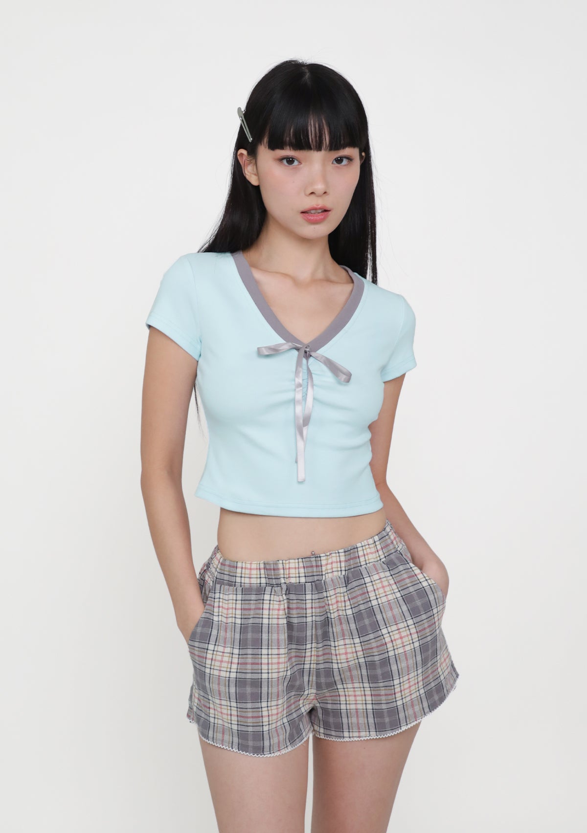 トップス Avrill ribbon tops Reika Ruched Ribbon Top – The Tinsel Rack