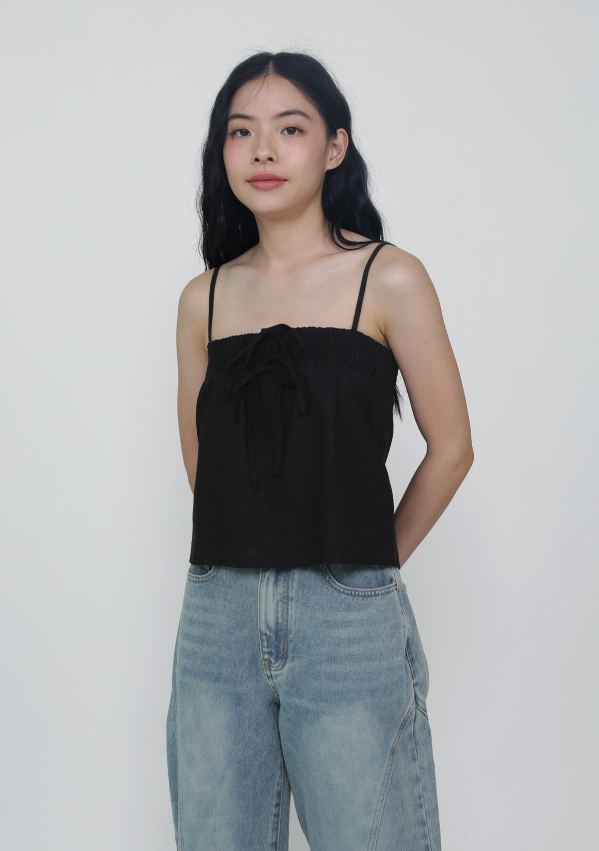 Rhea Ribbon Smocked Top – The Tinsel Rack