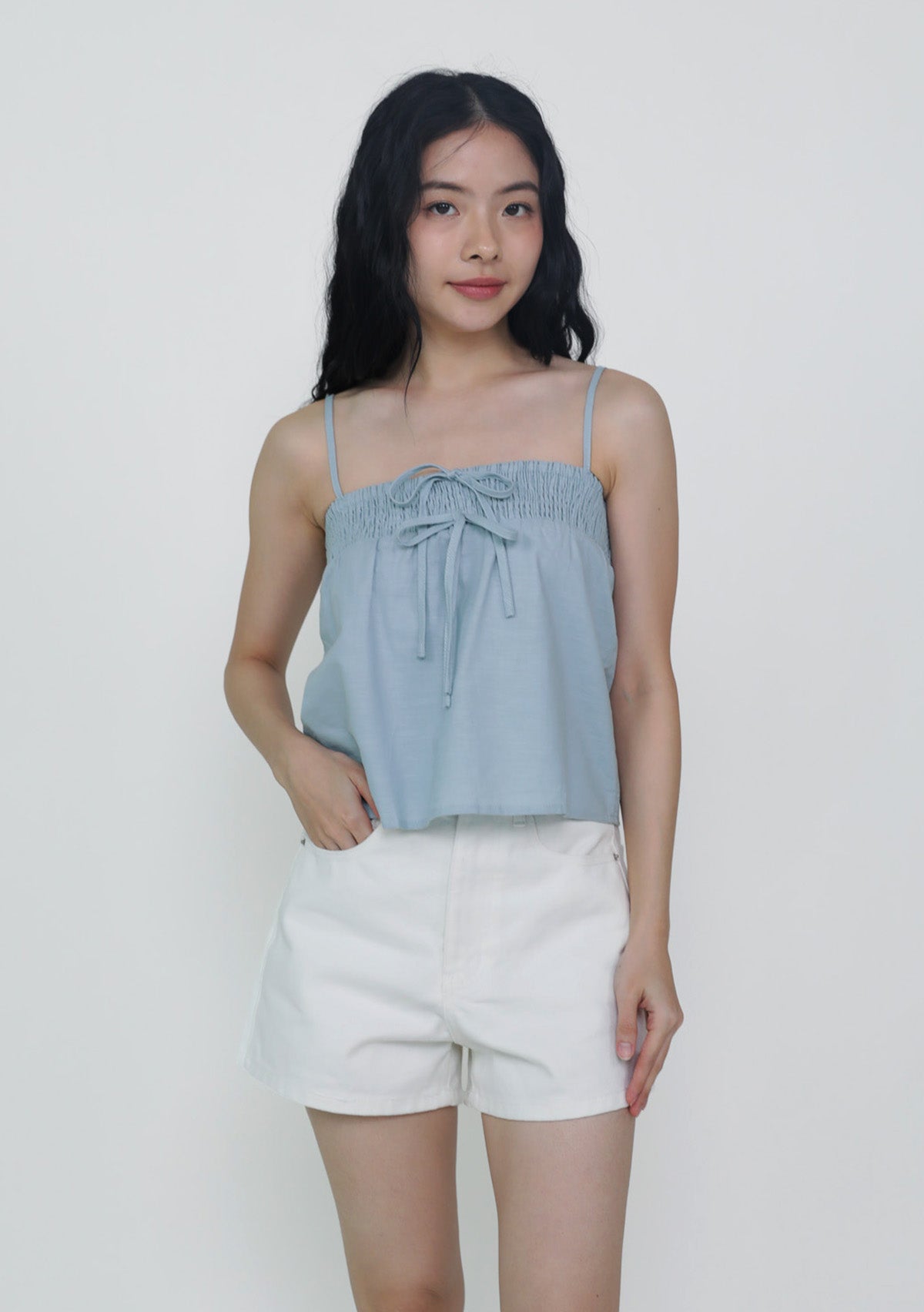 Rhea Ribbon Smocked Top – The Tinsel Rack