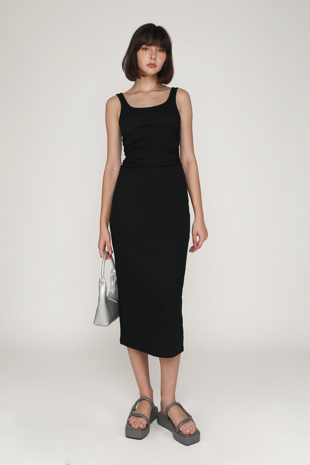 Kourtney Ruched Side Midi Dress