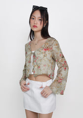 Vera Tie Front Kimono (Floral)