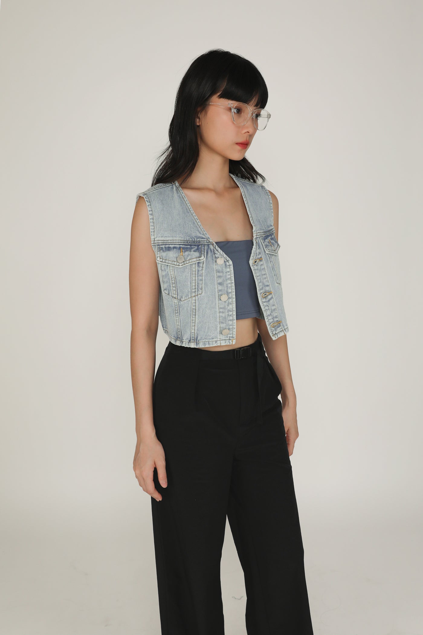 Dexter Denim Crop Vest – The Tinsel Rack