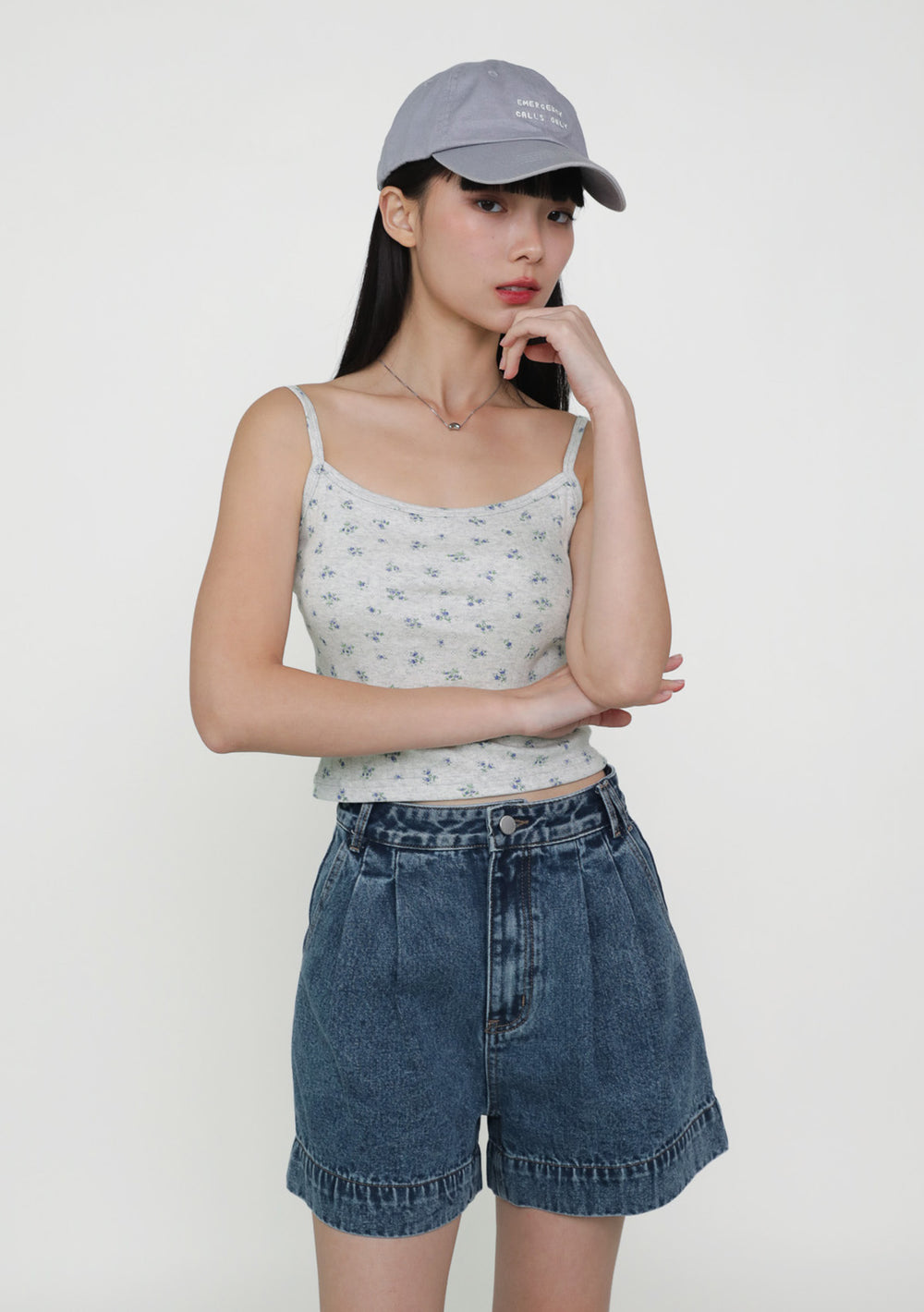 Shion Cuffed Denim Shorts