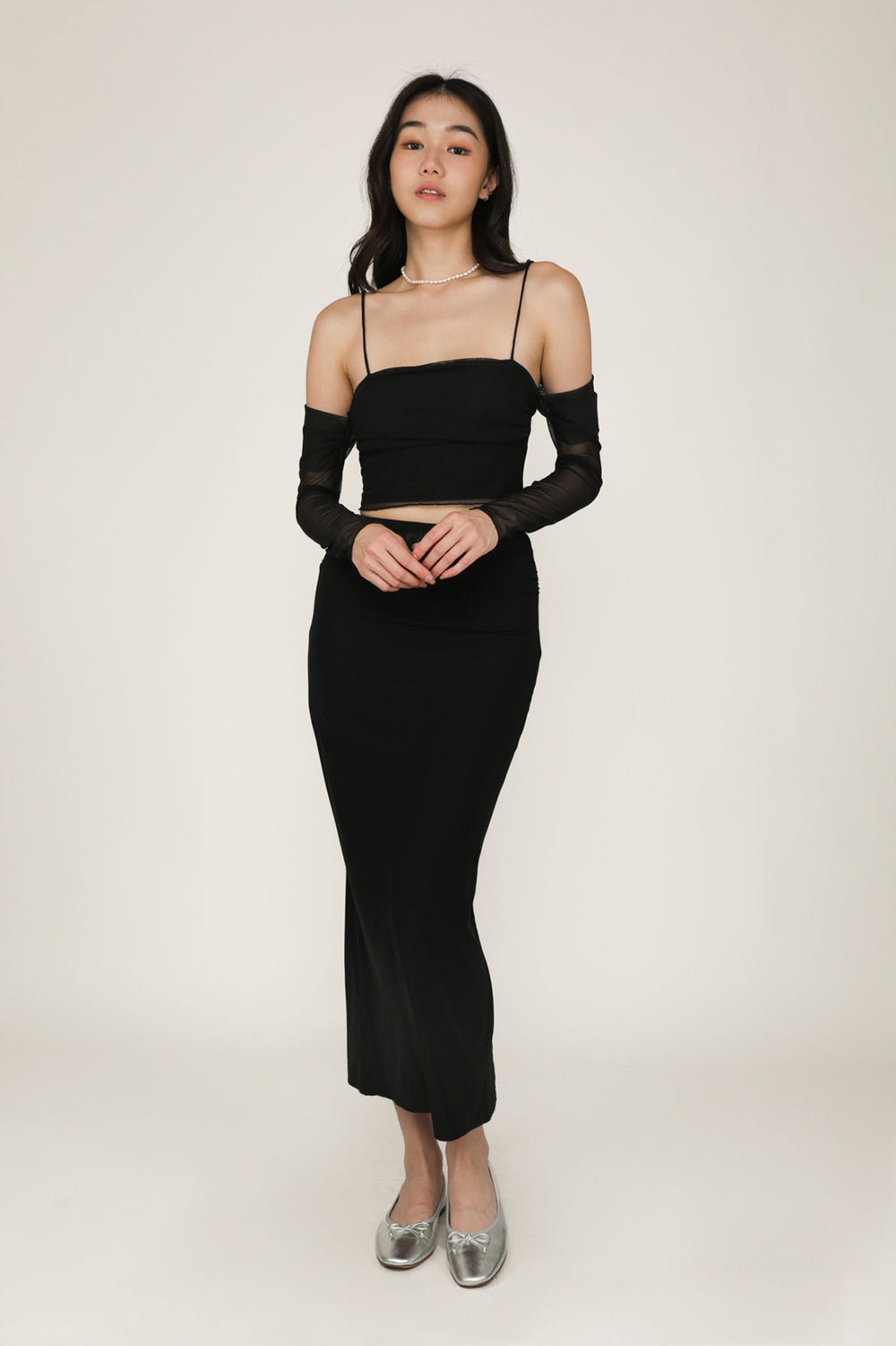 Shona Mesh Maxi Skirt