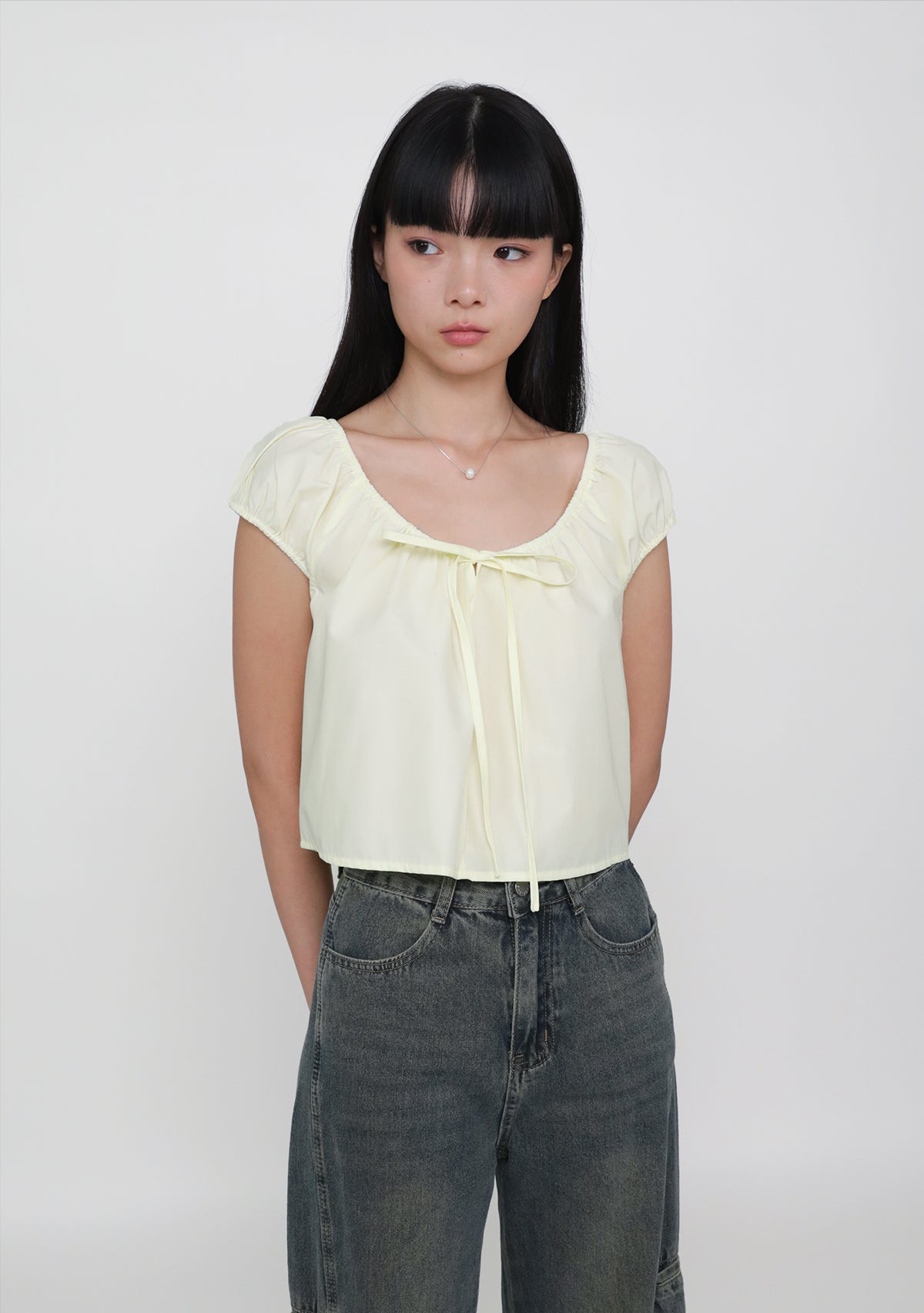 Somi Tie Front Ribbon Top – The Tinsel Rack