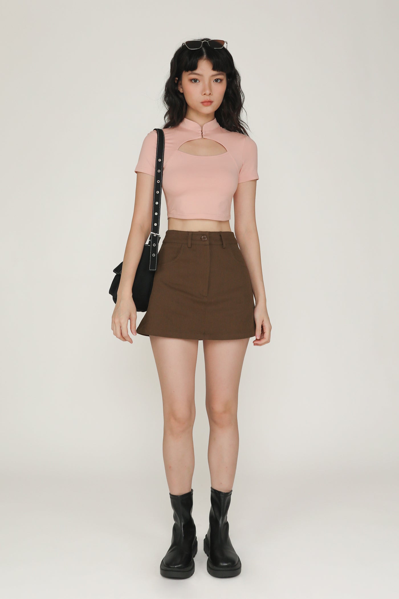 Suki Mandarin Collar Crop Top – The Tinsel Rack
