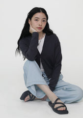 Umi Lace Trim Crop Cardigan