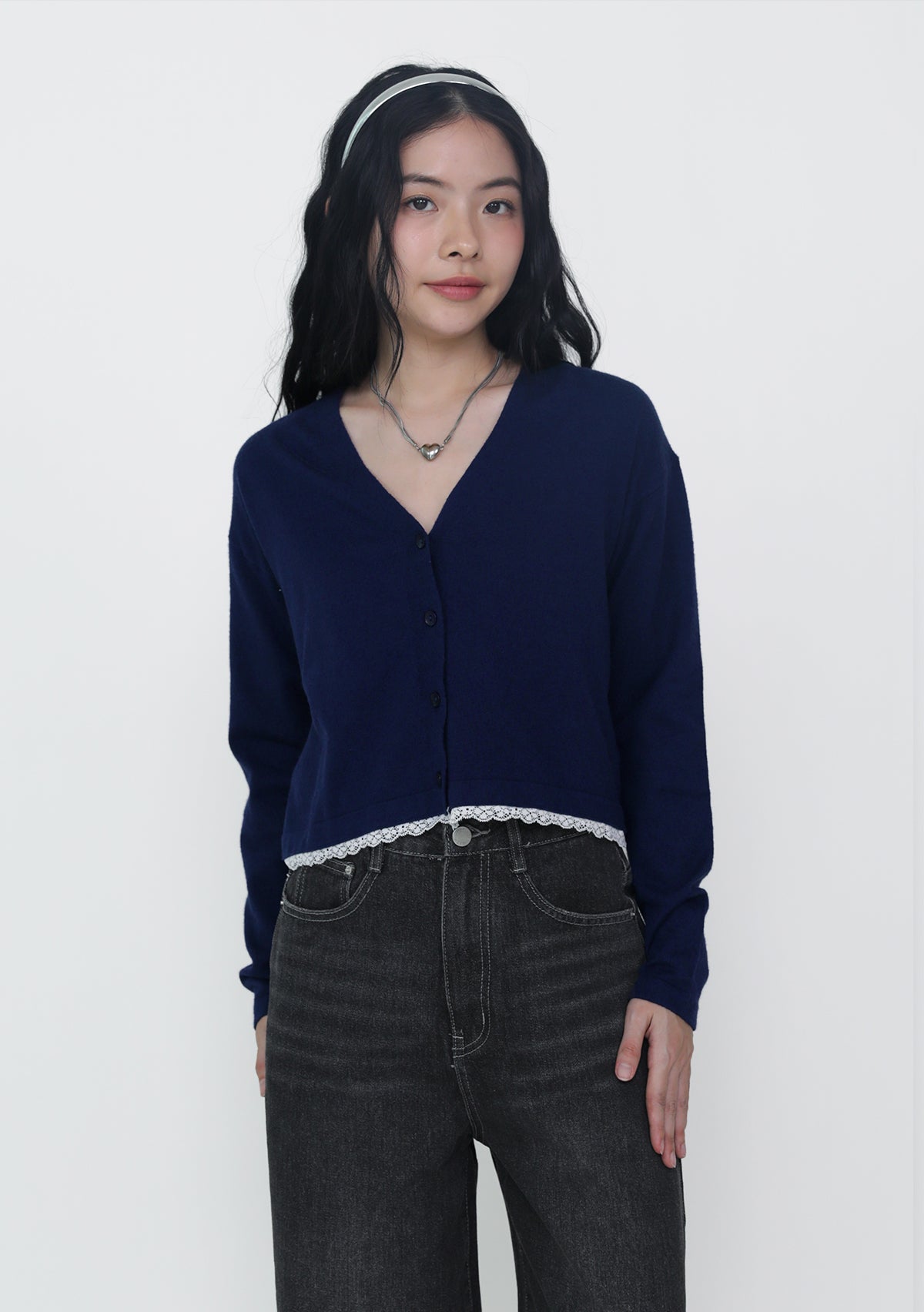 Umi Lace Trim Crop Cardigan – The Tinsel Rack