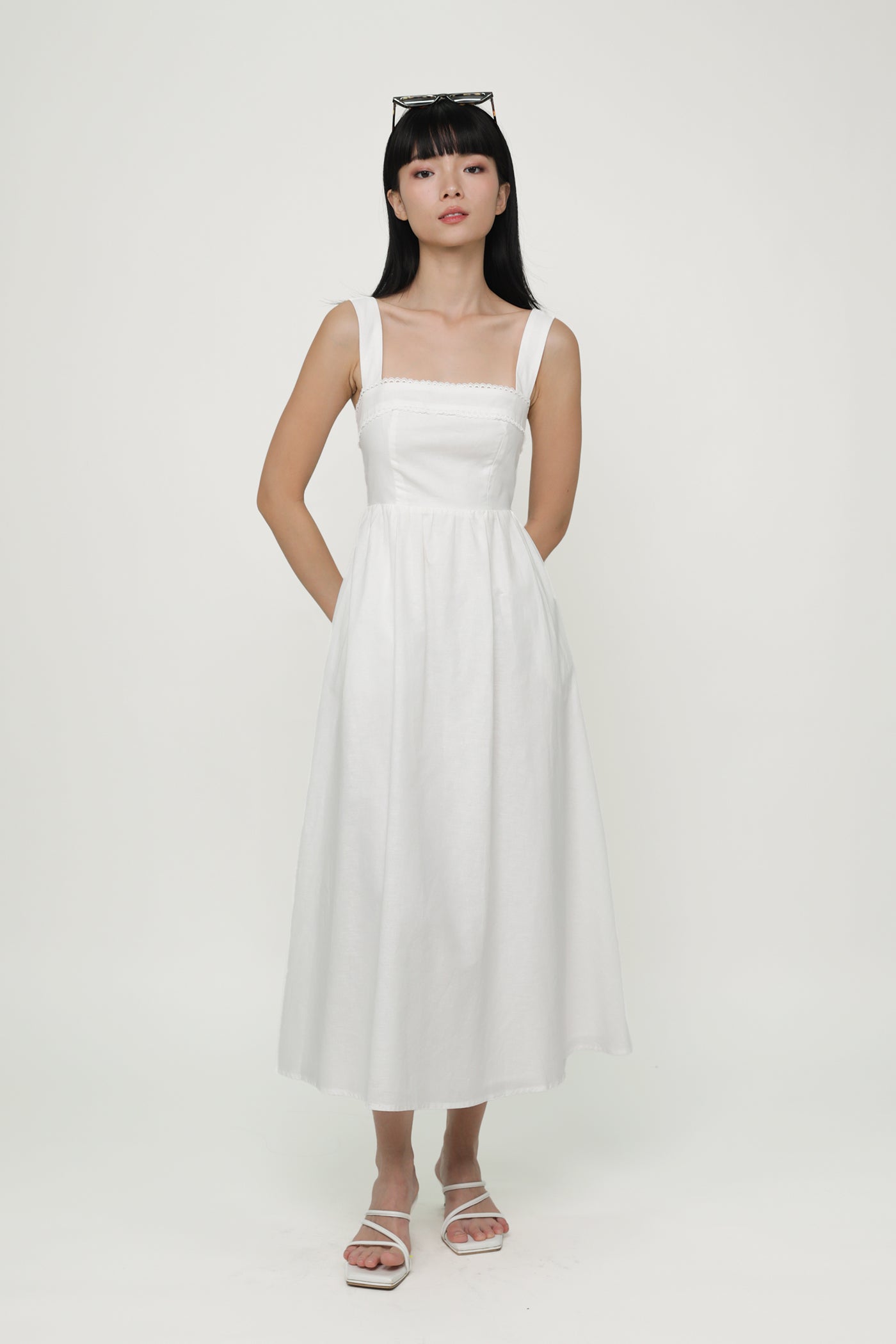 Vanya Crochet Trim Midaxi Dress – The Tinsel Rack