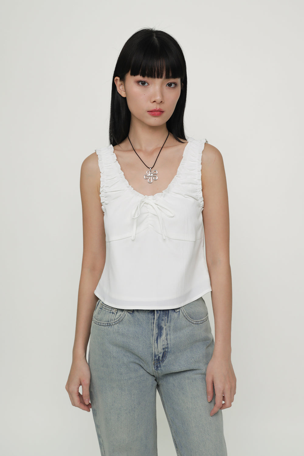 Vernetta Ruched Strap Top