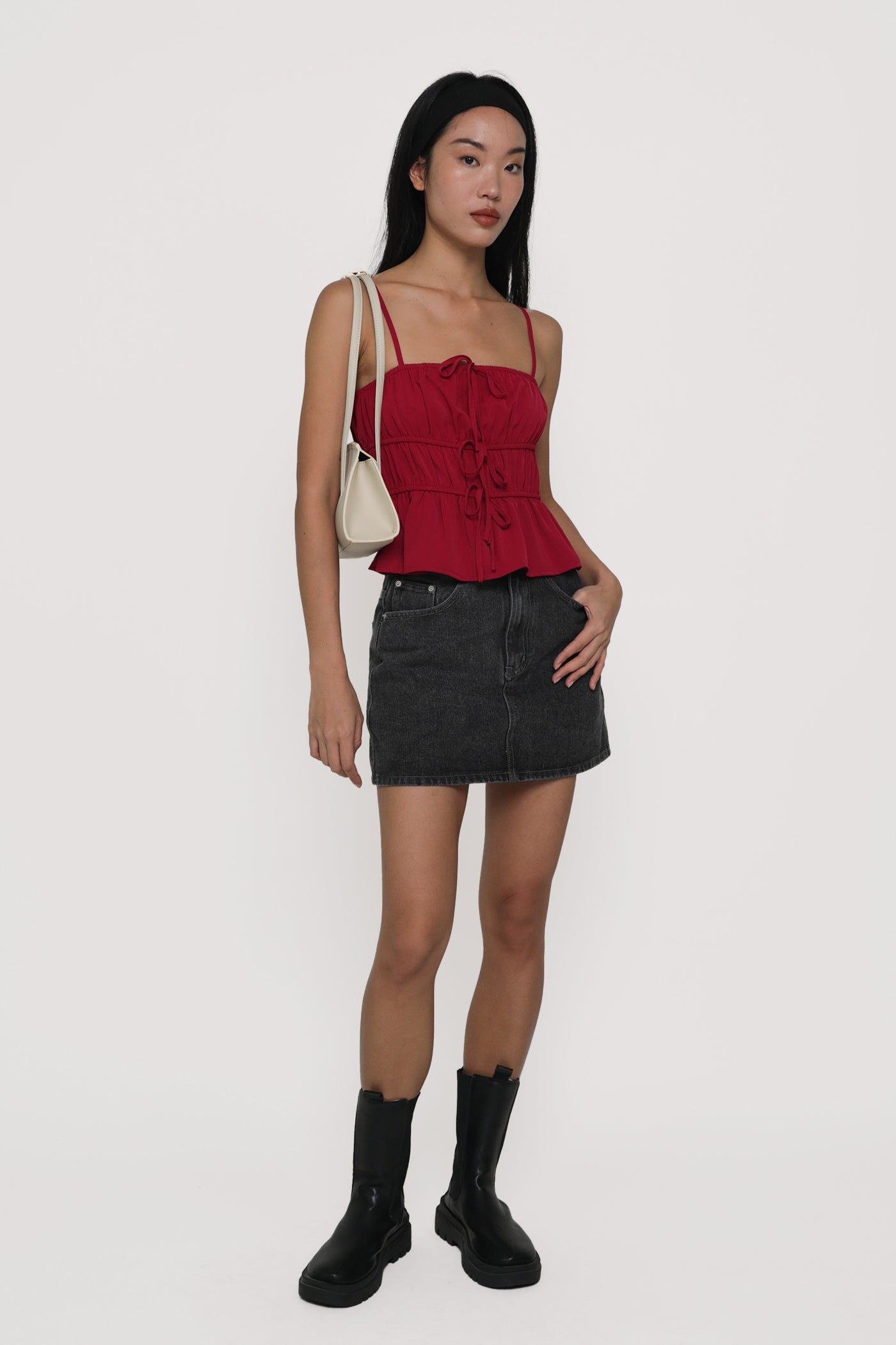 Violetta Ribbon Shirred Top – The Tinsel Rack