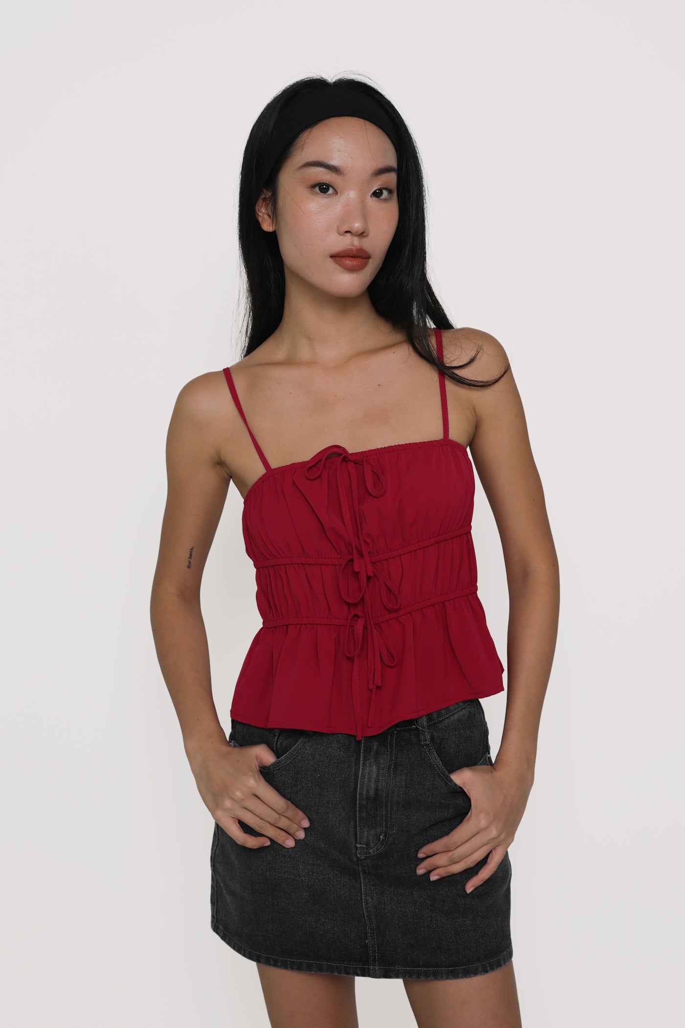 Violetta Ribbon Shirred Top – The Tinsel Rack