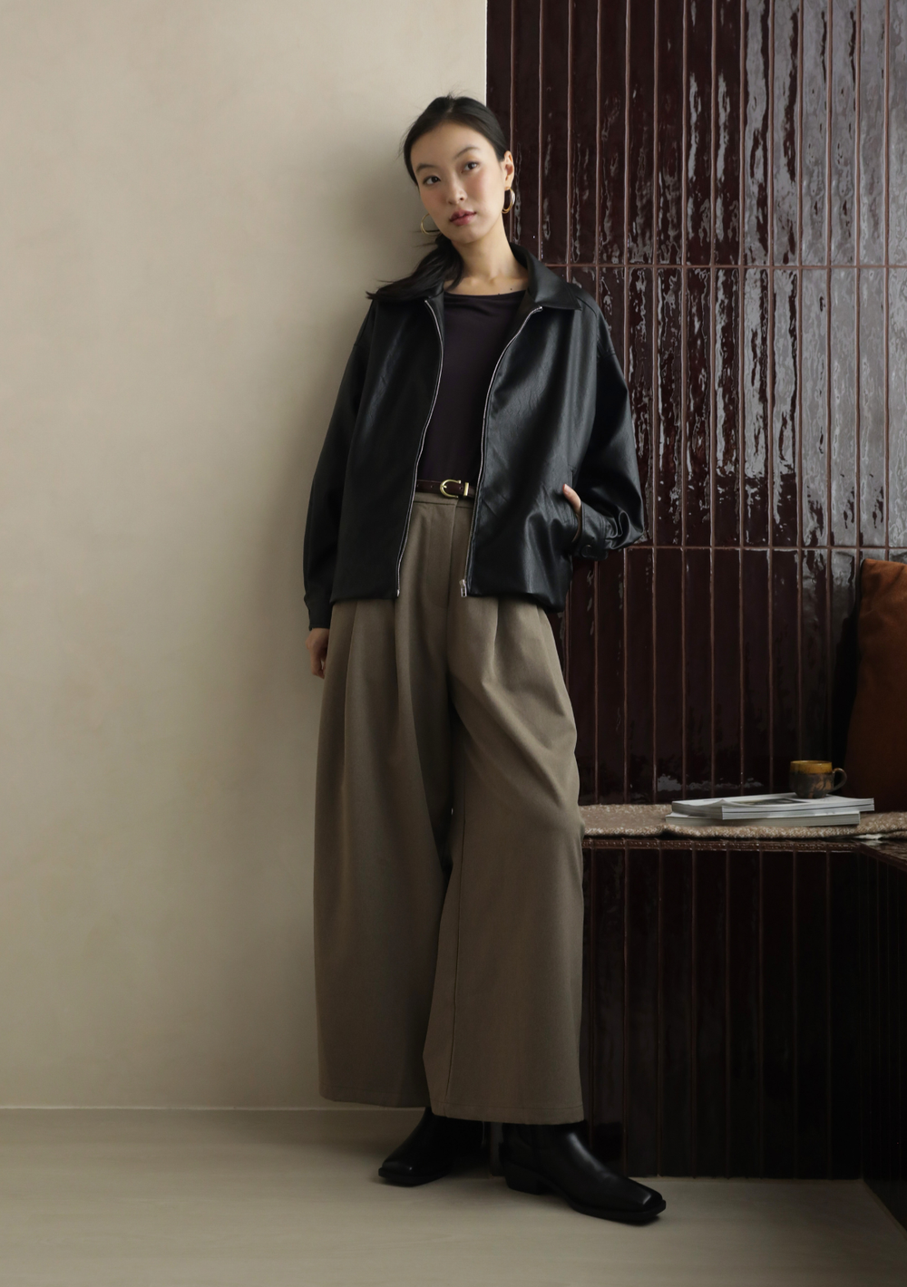 Petite Tyler Pleat Front Pants