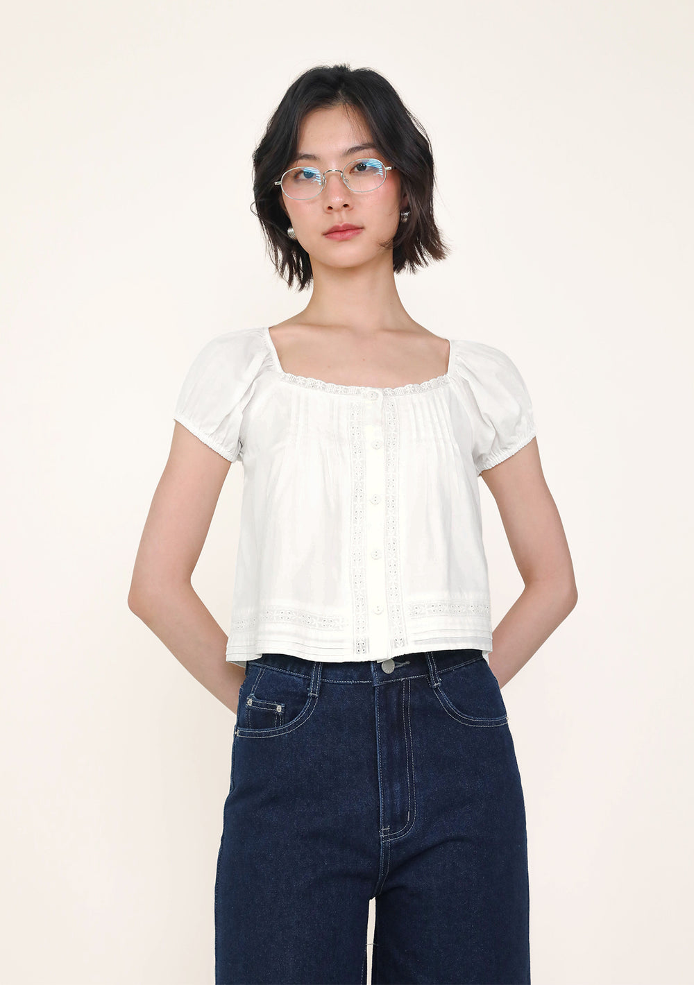 Davina Lace Trim Top
