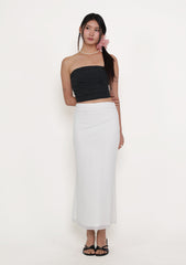 Elara Mesh Fishtail Maxi Skirt
