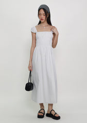 Janelle Shirred Midi Dress