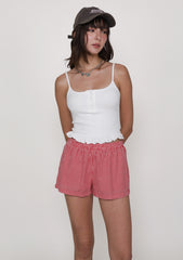 Kira Ruffles Button Padded Top