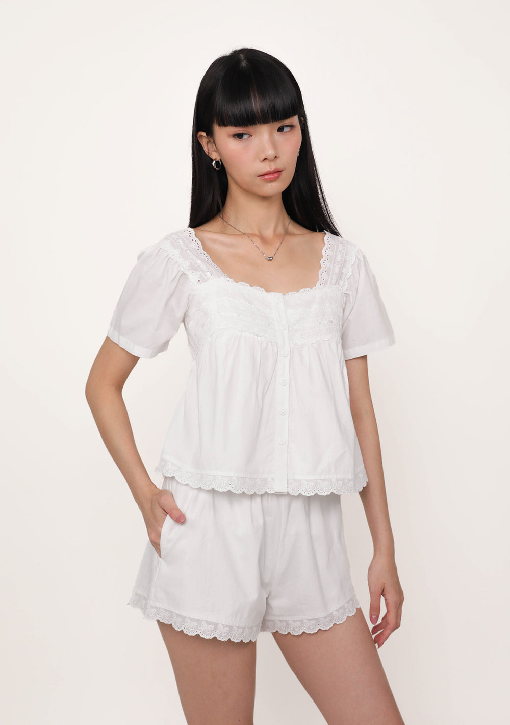 Klaris Sleeve Babydoll Top