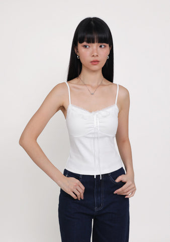 Lila Ribbon Lace Trim Padded Top