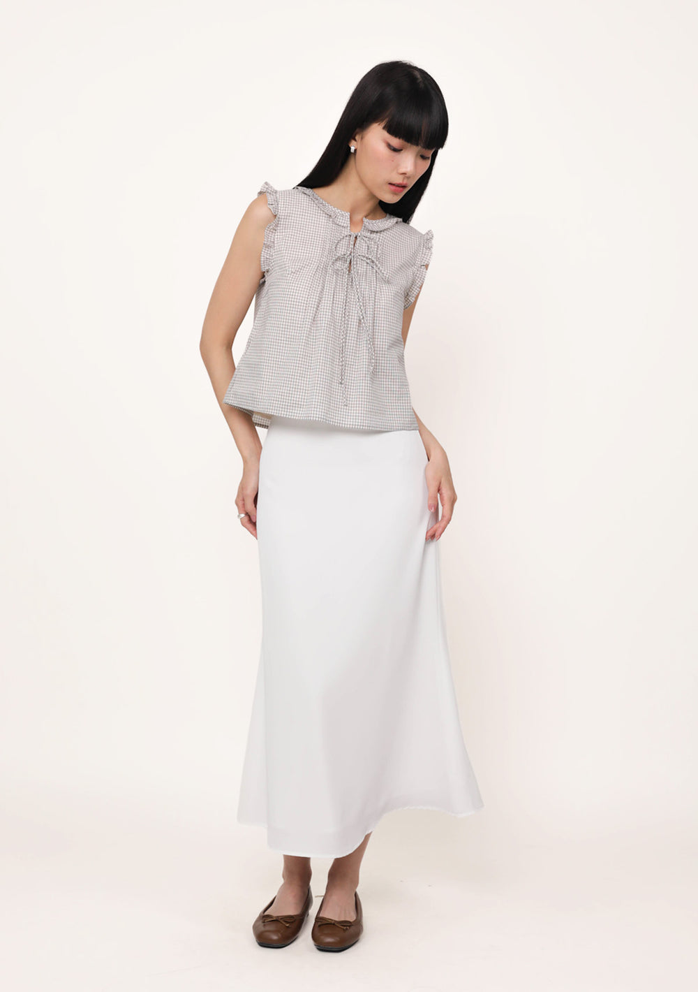 Marilyn Bias Cut Midi Skirt