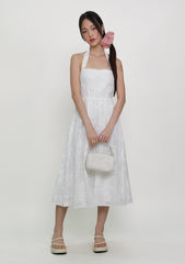 Myla Embroidered Halter Padded Dress