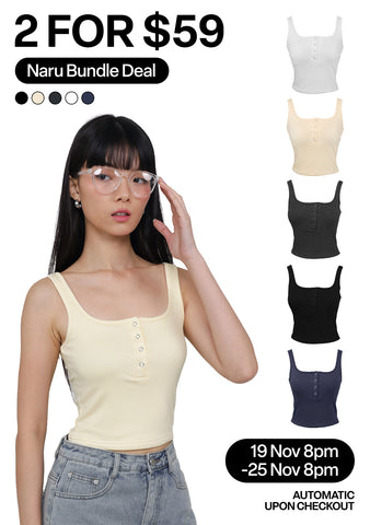 Naru Button Padded Tank Top