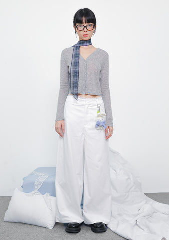 Olivia Lace Trim Wide Leg Pants