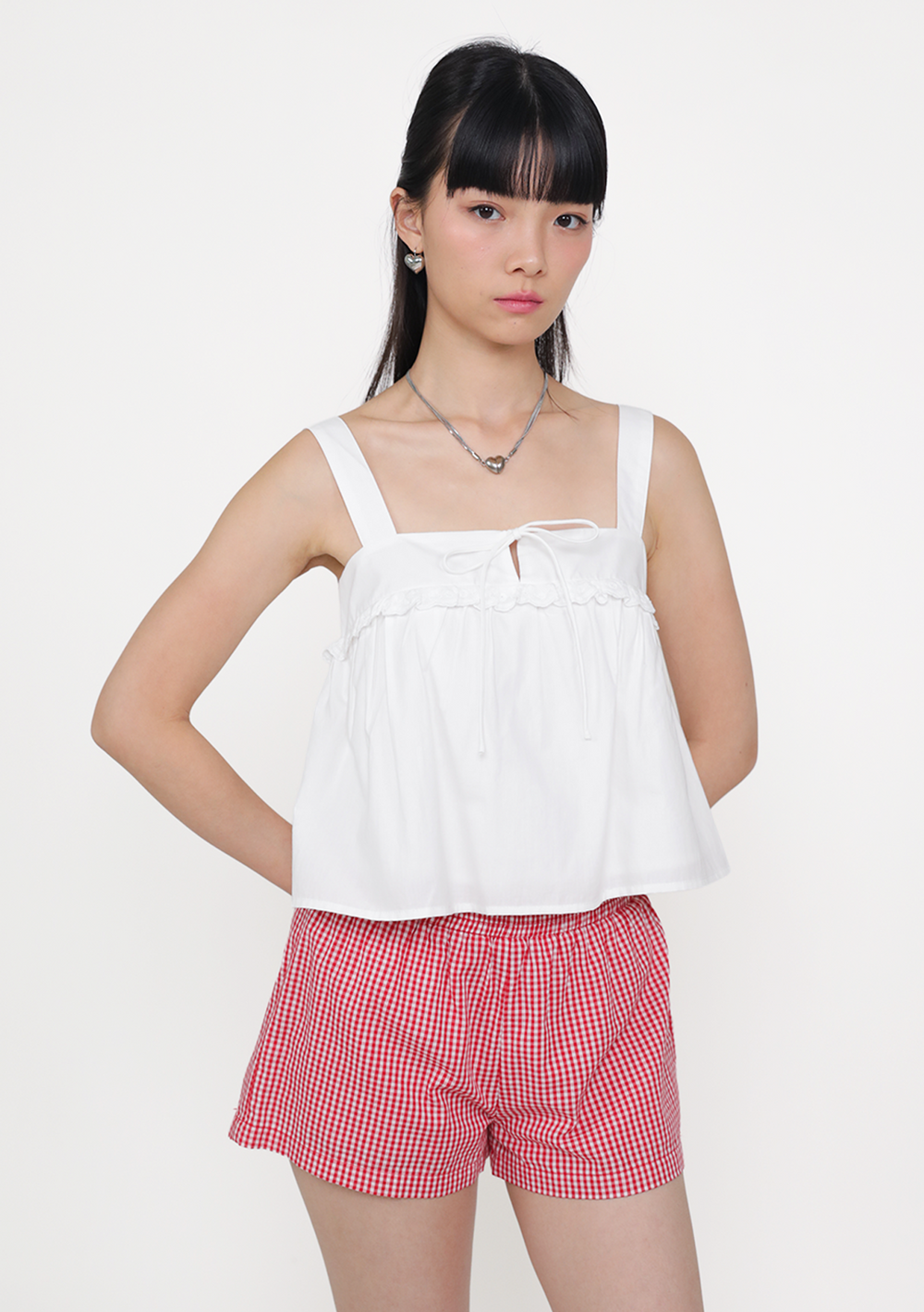 Ruby Lace Trim Babydoll Top