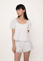 Savina Lace Trim Shorts