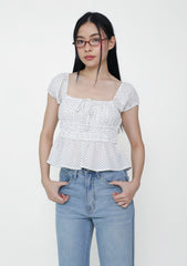 Yukari Babydoll Top (Polka Dot)
