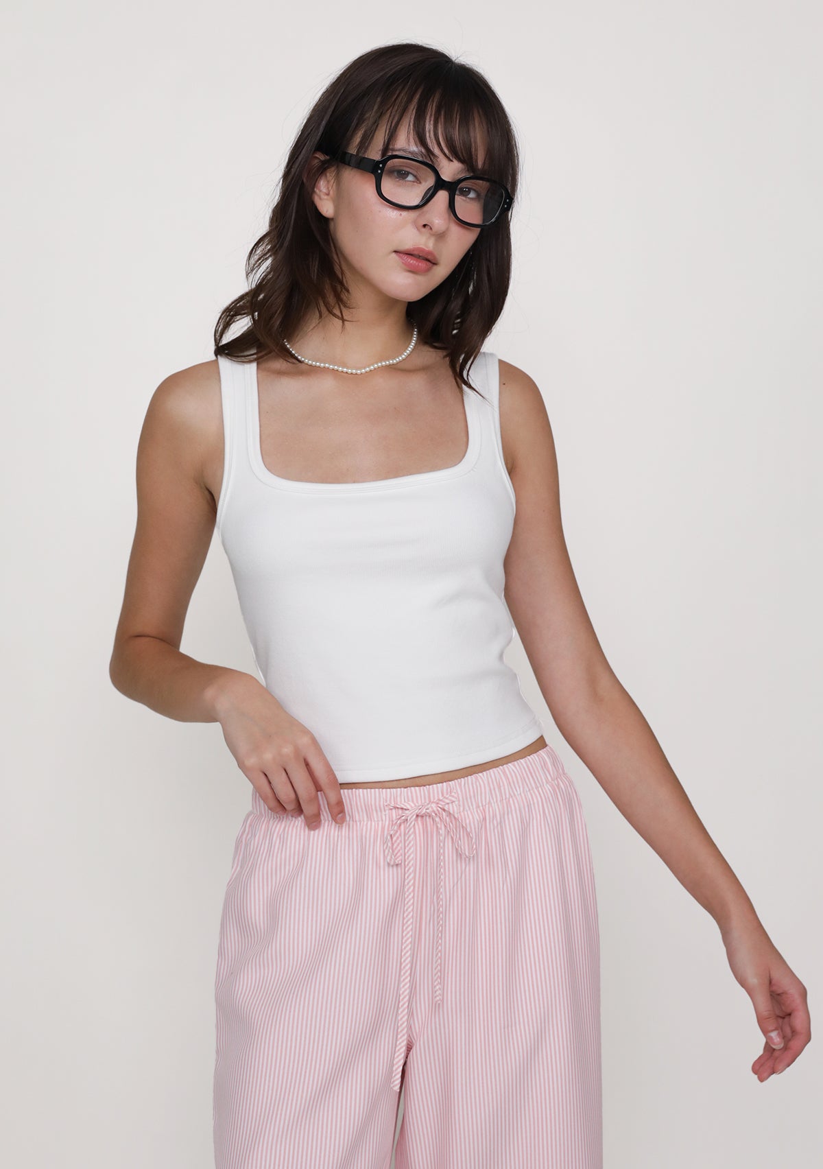 Nyu Ribbon Lace Trim Padded Top TOP2282 – The Tinsel Rack