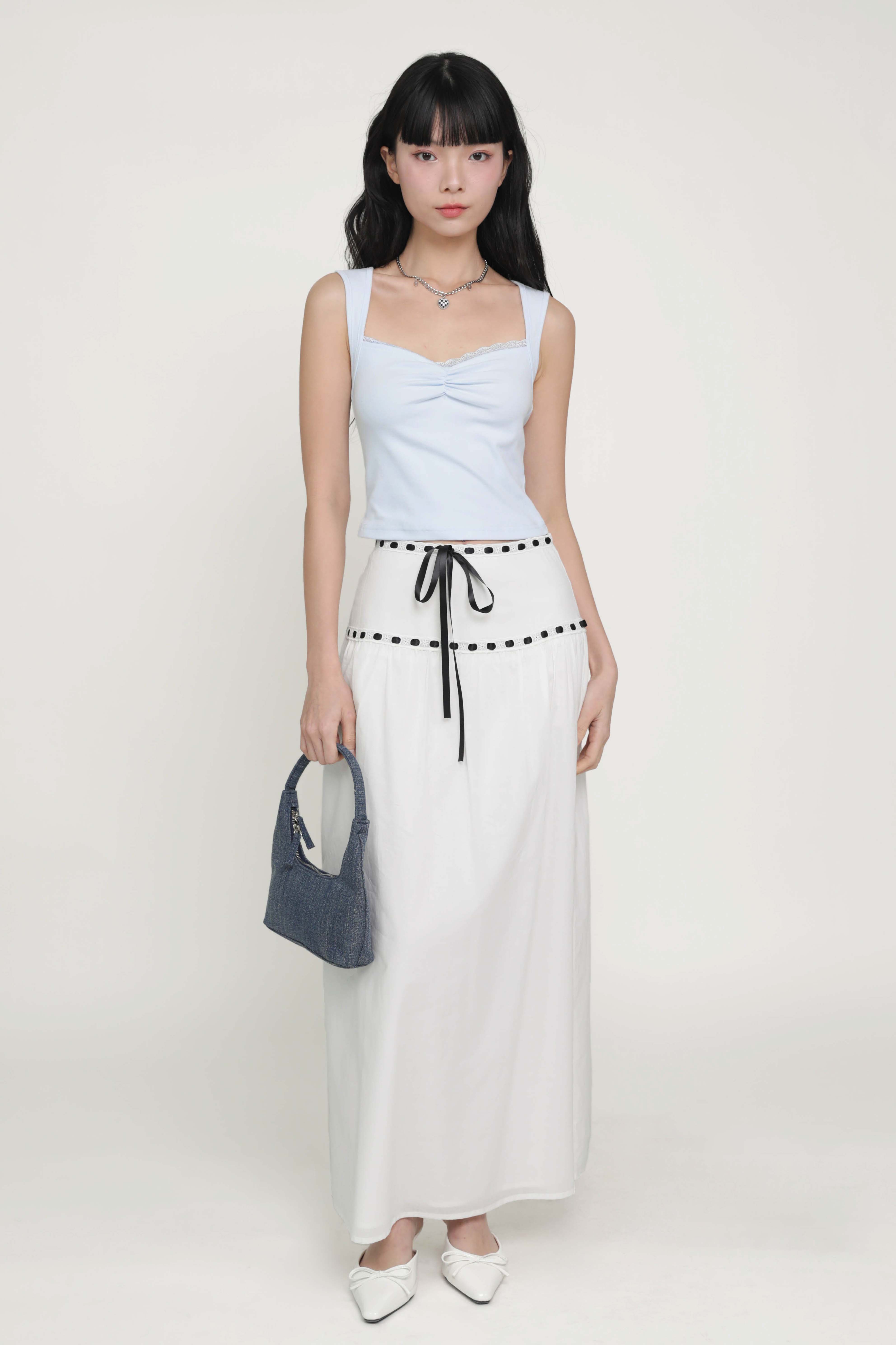 Winifred Ribbon Embroidery Maxi Skirt – The Tinsel Rack