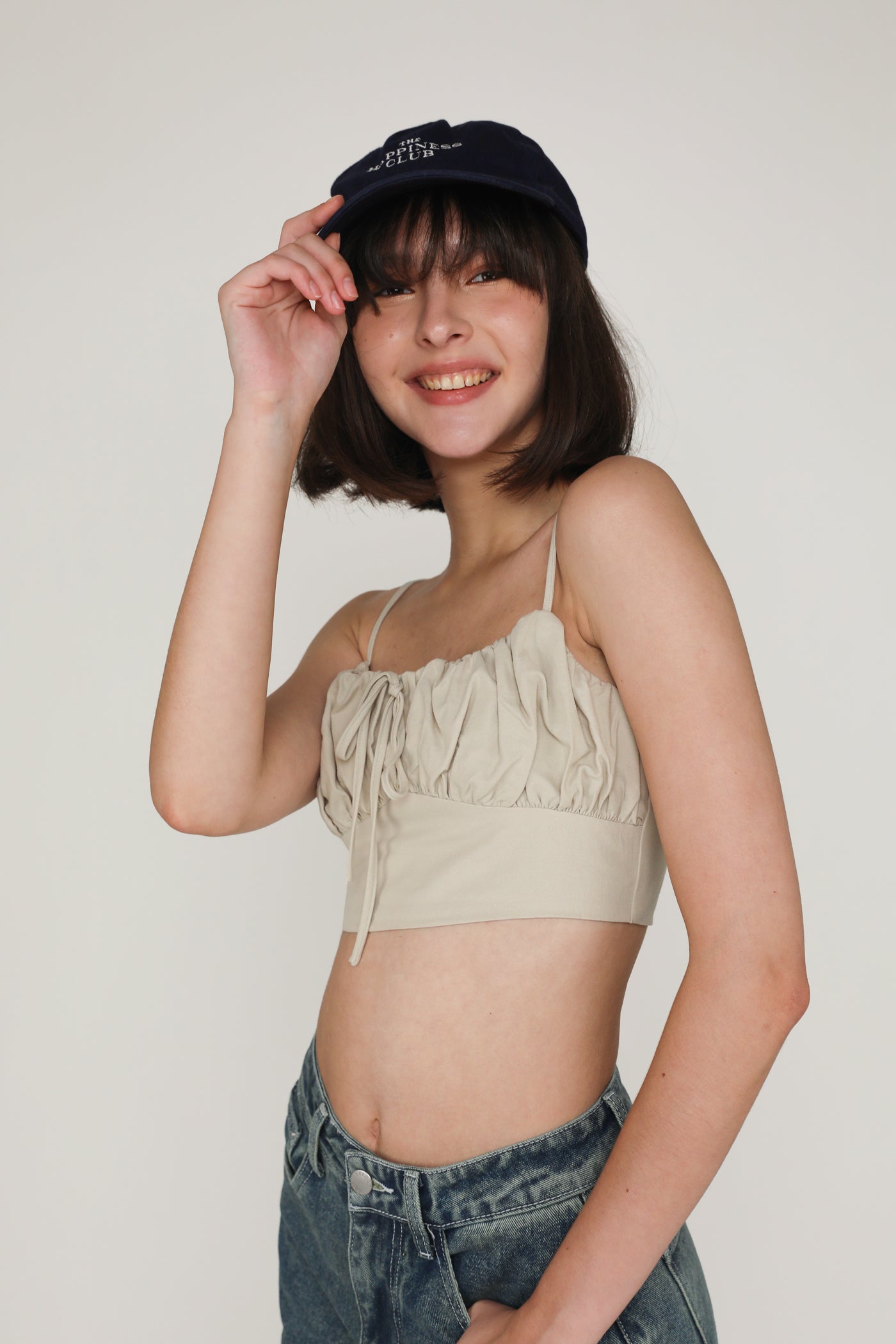 Xandra Ruched Front Crop Top – The Tinsel Rack