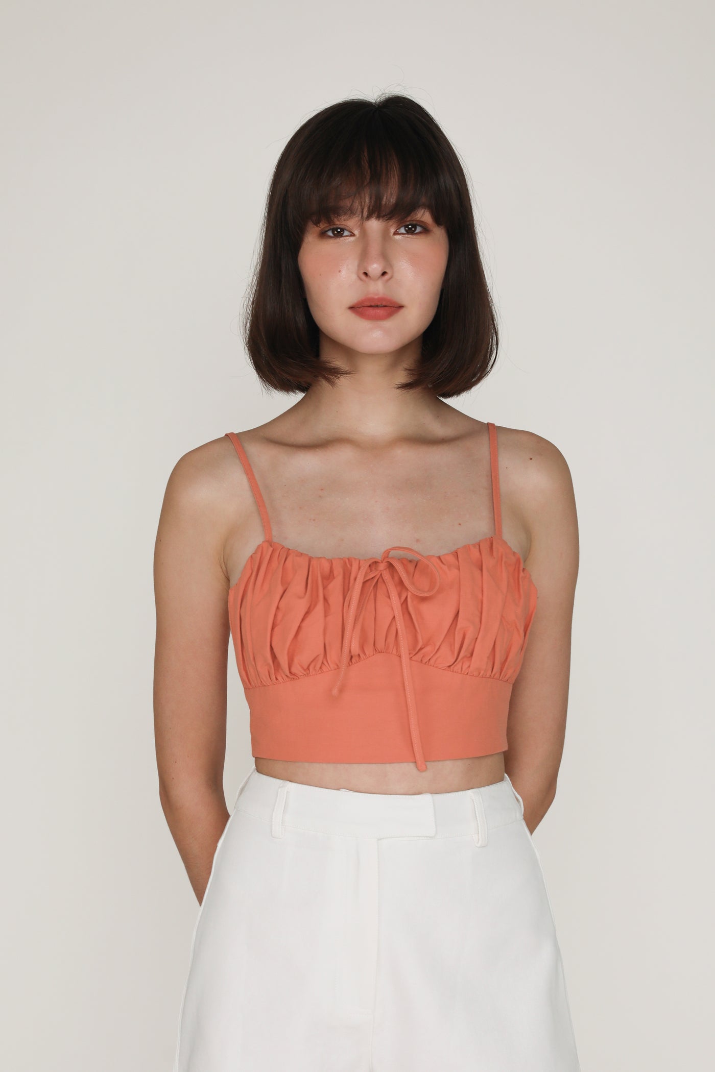 Xandra Ruched Front Crop Top – The Tinsel Rack