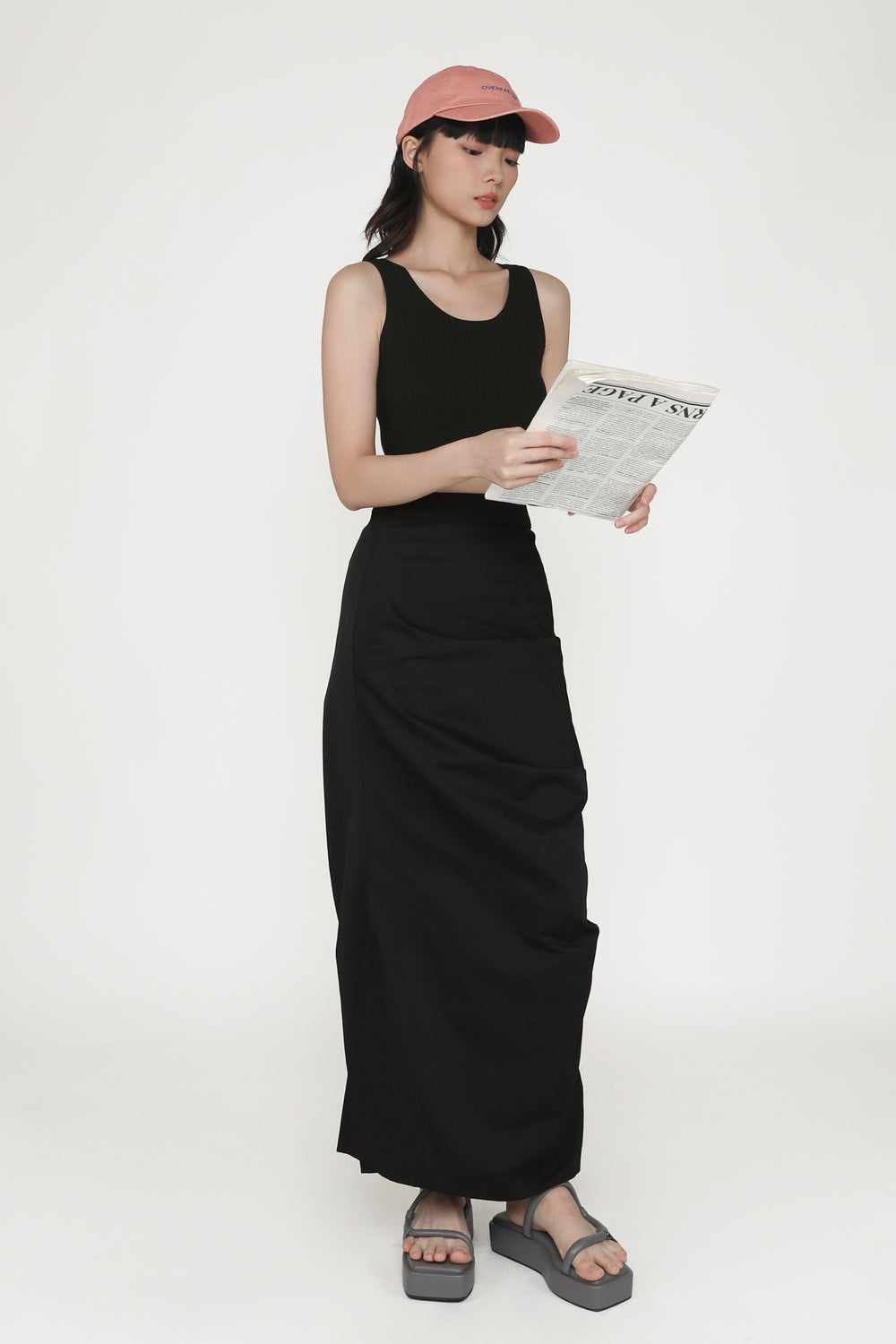 Yuna Ruched Maxi Skirt