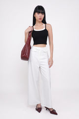 Yuri Layered Basic Crop Padded Top