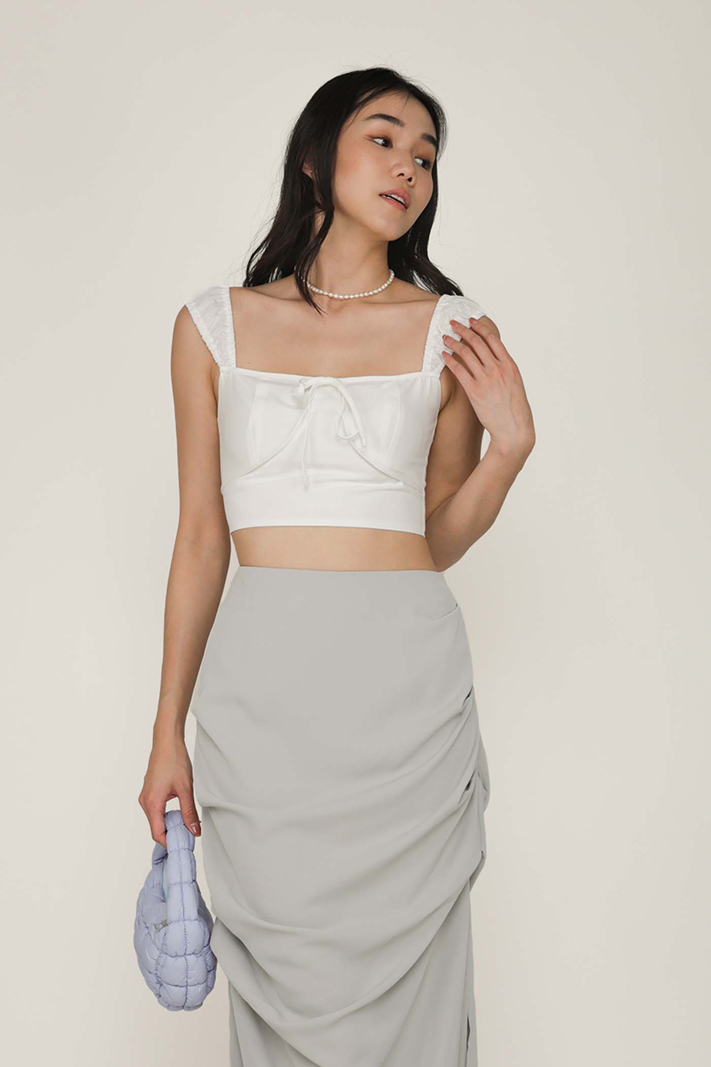 Zador Ruched Strap Crop Top – The Tinsel Rack